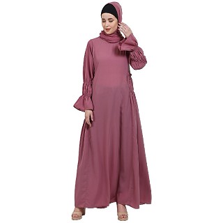 Designer elegant abaya- Puce Pink